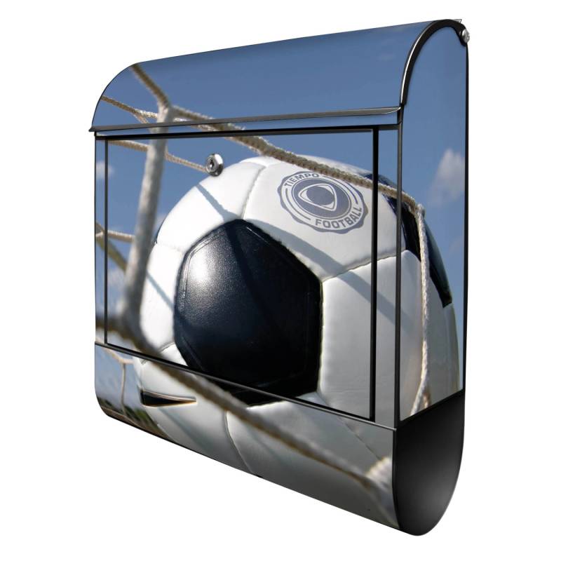 Banjado Design Briefkasten Schwarz Pulverbeschichtet 39x47x14cm 2 Schlüssel Mit Zeitungsfach Motiv Fußball Banjado Design Briefkasten Schwarz Pulverbeschichtet 39x47x14cm 2 Schlüssel Mit Zeitungsfach Motiv Fußball von Banjado