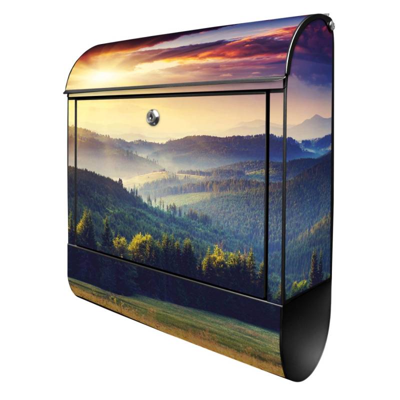 Banjado Design Briefkasten Schwarz Pulverbeschichtet 39x47x14cm 2 Schlüssel Mit Zeitungsfach Motiv Karpaten Sonnenuntergang Banjado Design Briefkasten Schwarz Pulverbeschichtet 39x47x14cm 2 Schlüssel Mit Zeitungsfach Motiv Karpaten Sonnenuntergang von Banjado