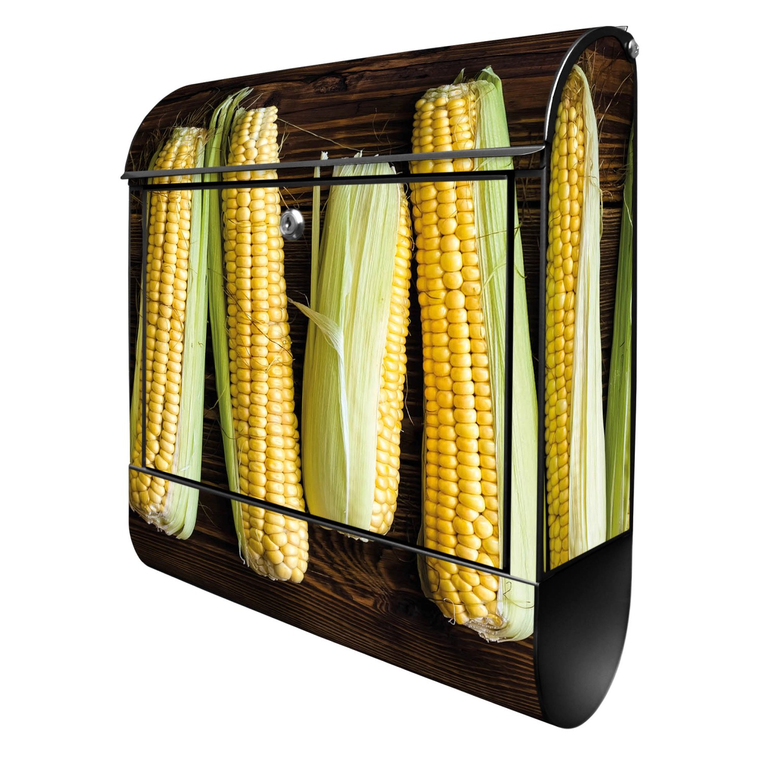 Banjado Design Briefkasten Schwarz Pulverbeschichtet 39x47x14cm 2 Schlüssel Mit Zeitungsfach Motiv Maiskolben Banjado Design Briefkasten Schwarz Pulverbeschichtet 39x47x14cm 2 Schlüssel Mit Zeitungsfach Motiv Maiskolben von Banjado