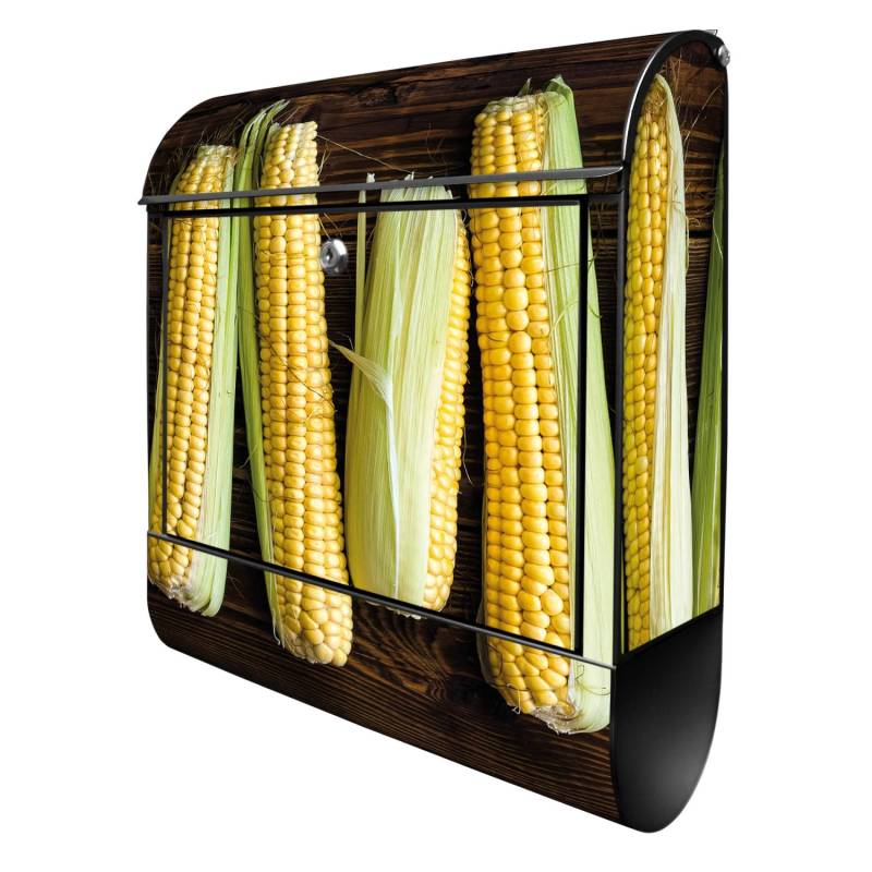 Banjado Design Briefkasten Schwarz Pulverbeschichtet 39x47x14cm 2 Schlüssel Mit Zeitungsfach Motiv Maiskolben Banjado Design Briefkasten Schwarz Pulverbeschichtet 39x47x14cm 2 Schlüssel Mit Zeitungsfach Motiv Maiskolben von Banjado