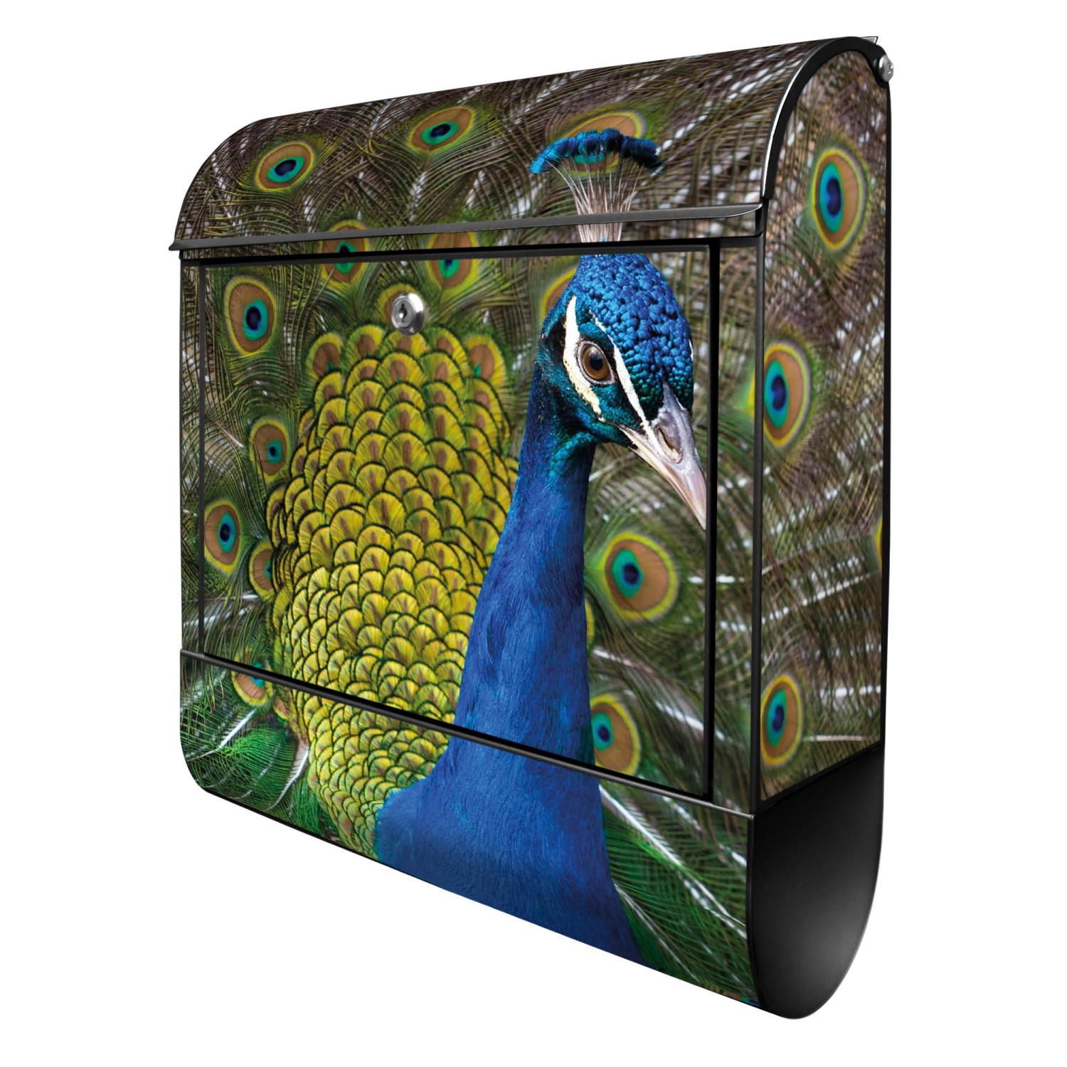 Banjado Design Briefkasten Schwarz Pulverbeschichtet 39x47x14cm 2 Schlüssel Mit Zeitungsfach Motiv Pfau Banjado Design Briefkasten Schwarz Pulverbeschichtet 39x47x14cm 2 Schlüssel Mit Zeitungsfach Motiv Pfau von Banjado