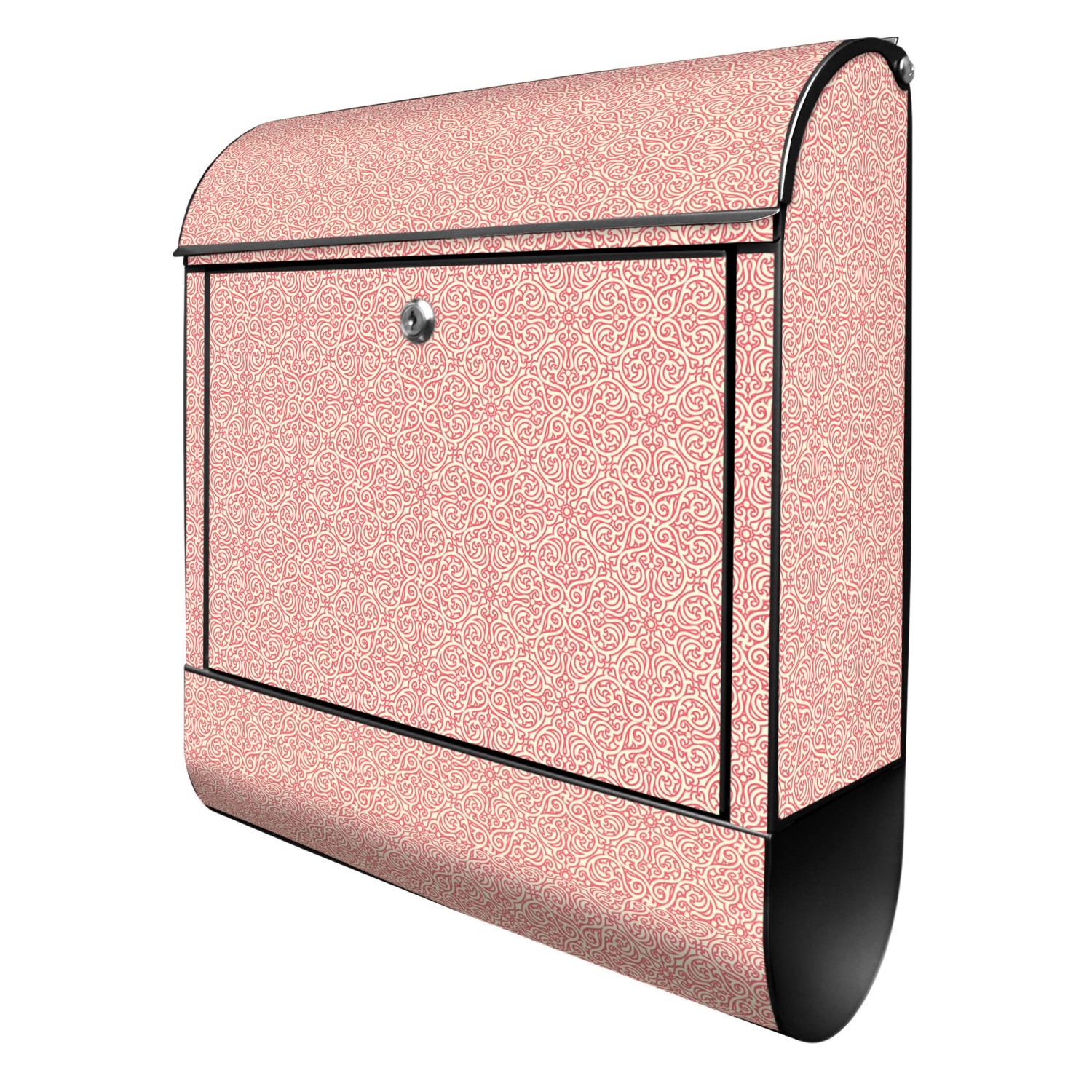 Banjado Design Briefkasten Schwarz Pulverbeschichtet 39x47x14cm 2 Schlüssel Mit Zeitungsfach Motiv Rosa Arabesque Banjado Design Briefkasten Schwarz Pulverbeschichtet 39x47x14cm 2 Schlüssel Mit Zeitungsfach Motiv Rosa Arabesque von Banjado