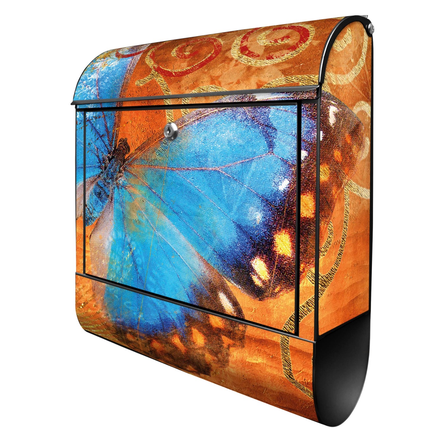 Banjado Design Briefkasten Schwarz Pulverbeschichtet 39x47x14cm 2 Schlüssel Mit Zeitungsfach Motiv Schmetterling Banjado Design Briefkasten Schwarz Pulverbeschichtet 39x47x14cm 2 Schlüssel Mit Zeitungsfach Motiv Schmetterling von Banjado