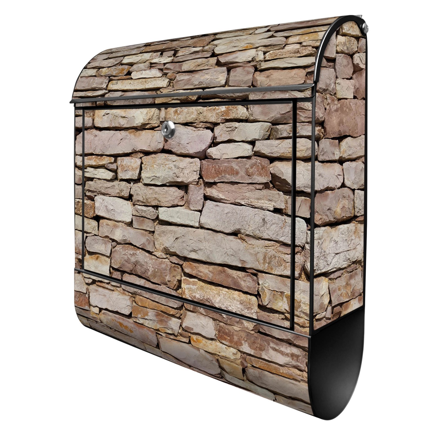 Banjado Design Briefkasten Schwarz Pulverbeschichtet 39x47x14cm 2 Schlüssel Mit Zeitungsfach Motiv Stadtmauer Banjado Design Briefkasten Schwarz Pulverbeschichtet 39x47x14cm 2 Schlüssel Mit Zeitungsfach Motiv Stadtmauer von Banjado