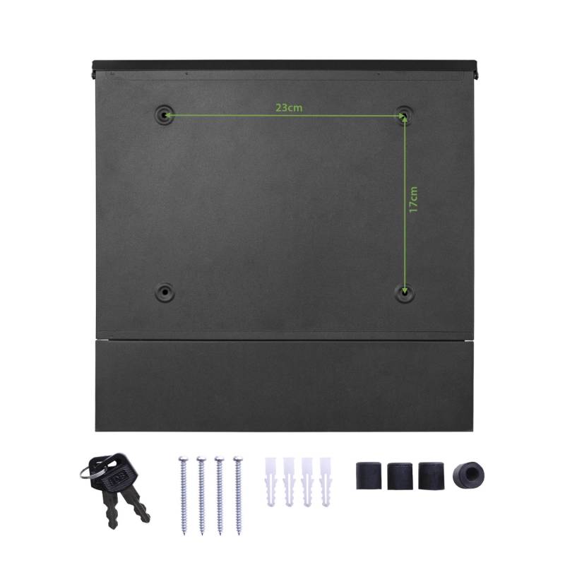 Banjado Briefkasten Anthrazit 37x37x10.5cm Groß / Inkl. Montagematerial & 2 Schlüsseln Motiv Zwergenhausen Banjado Briefkasten Anthrazit 37x37x10.5cm Groß / Inkl. Montagematerial & 2 Schlüsseln Motiv Zwergenhausen von Banjado