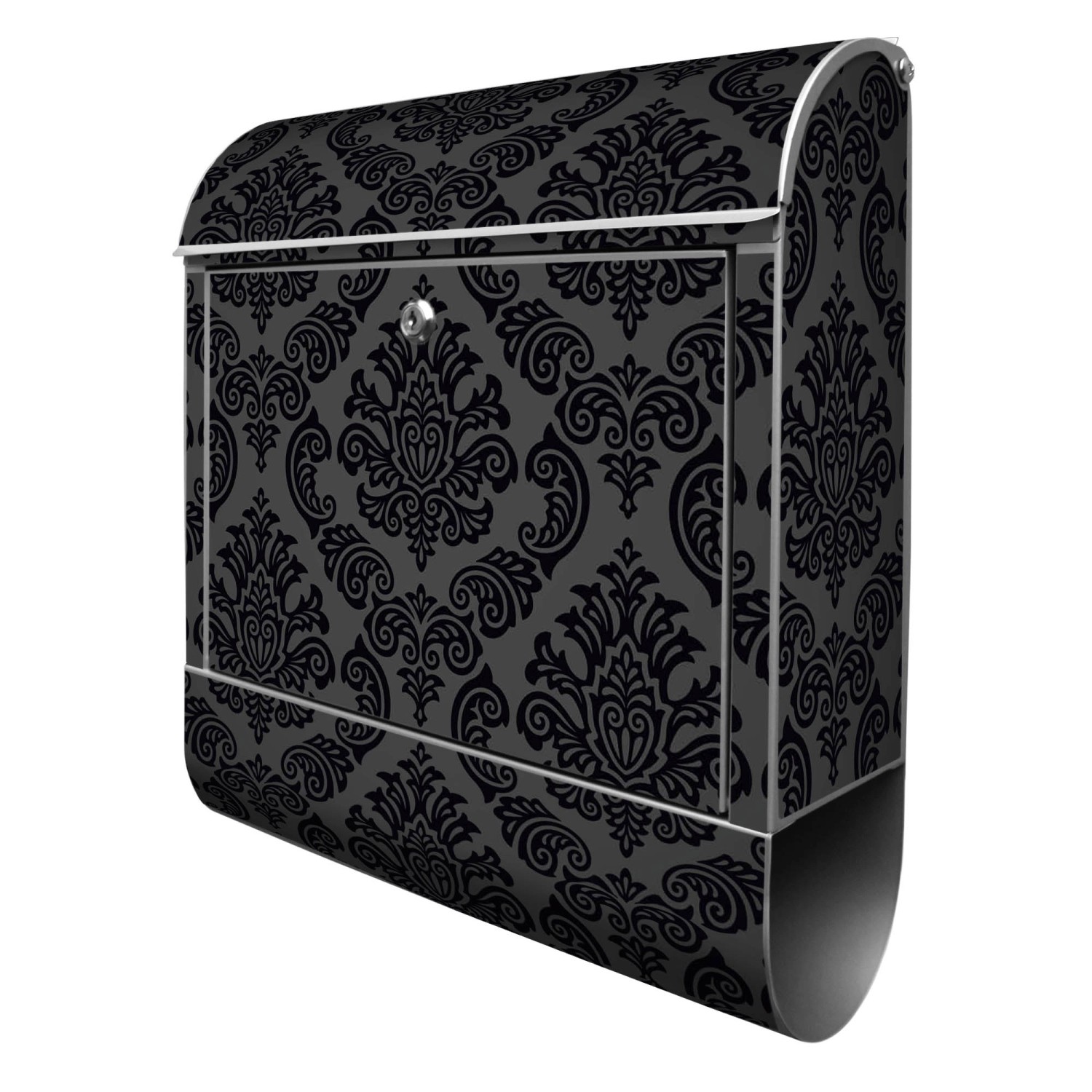 Banjado Design Briefkasten Silber Pulverbeschichtet 39x47x14cm 2 Schlüssel Mit Zeitungsfach Motiv Black Deluxe Banjado Design Briefkasten Silber Pulverbeschichtet 39x47x14cm 2 Schlüssel Mit Zeitungsfach Motiv Black Deluxe von Banjado