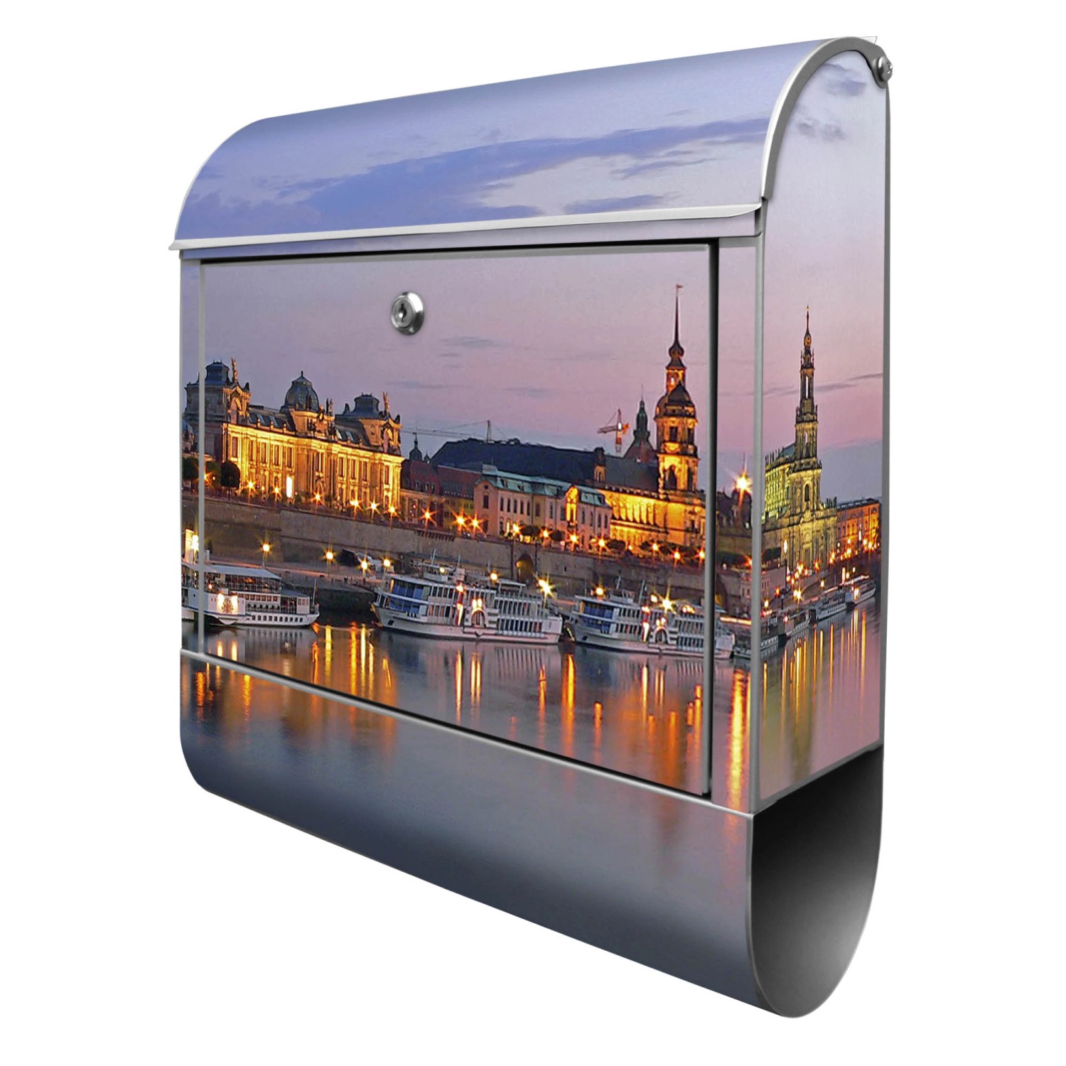 Banjado Design Briefkasten Silber Pulverbeschichtet 39x47x14cm 2 Schlüssel Mit Zeitungsfach Motiv Dresden Banjado Design Briefkasten Silber Pulverbeschichtet 39x47x14cm 2 Schlüssel Mit Zeitungsfach Motiv Dresden von Banjado