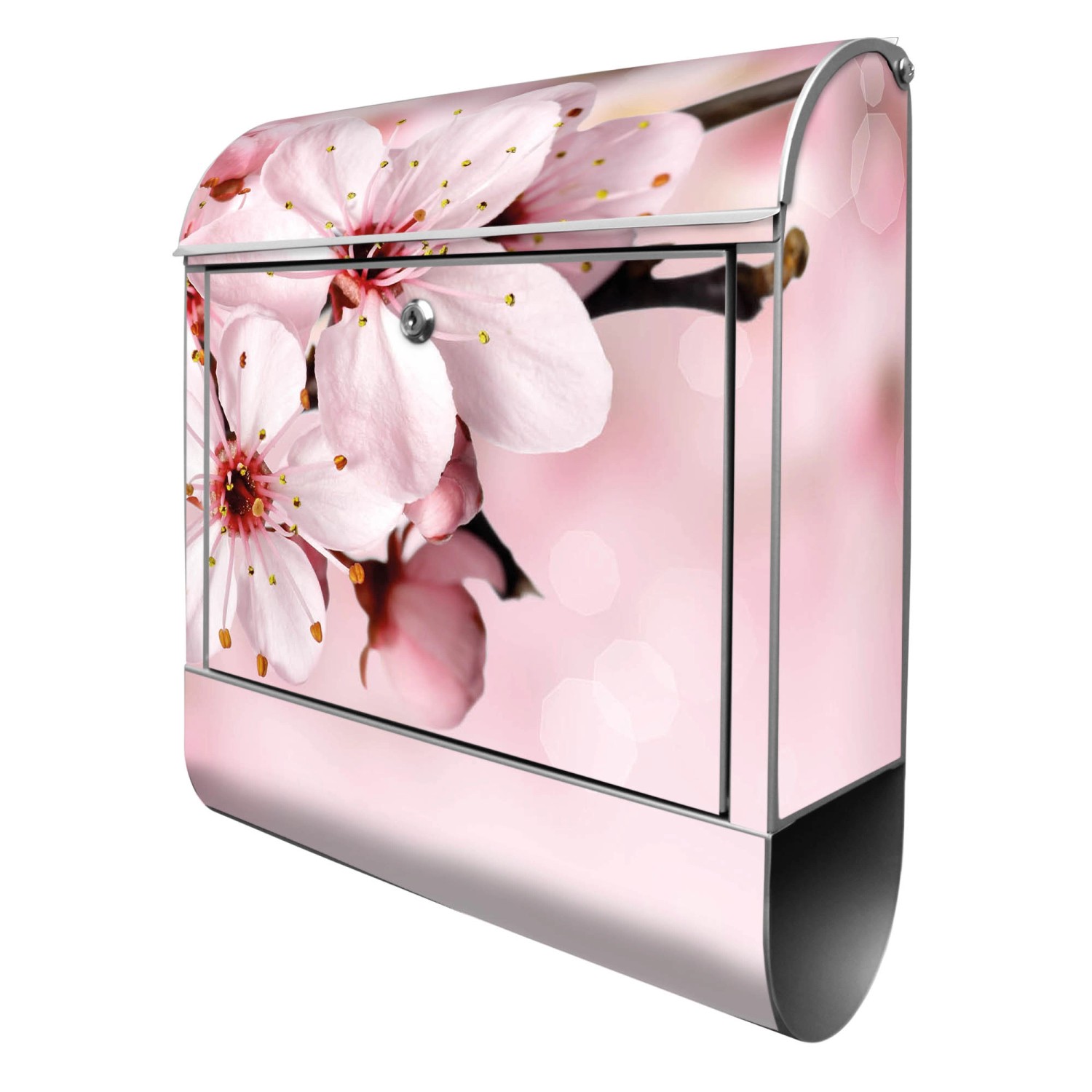Banjado Design Briefkasten Silber Pulverbeschichtet 39x47x14cm 2 Schlüssel Mit Zeitungsfach Motiv Japanische Kirsche Banjado Design Briefkasten Silber Pulverbeschichtet 39x47x14cm 2 Schlüssel Mit Zeitungsfach Motiv Japanische Kirsche von Banjado