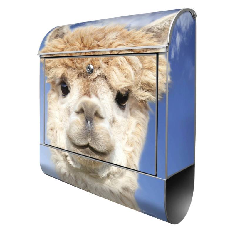 Banjado Design Briefkasten Silber Pulverbeschichtet 39x47x14cm 2 Schlüssel Mit Zeitungsfach Motiv Lama Banjado Design Briefkasten Silber Pulverbeschichtet 39x47x14cm 2 Schlüssel Mit Zeitungsfach Motiv Lama von Banjado