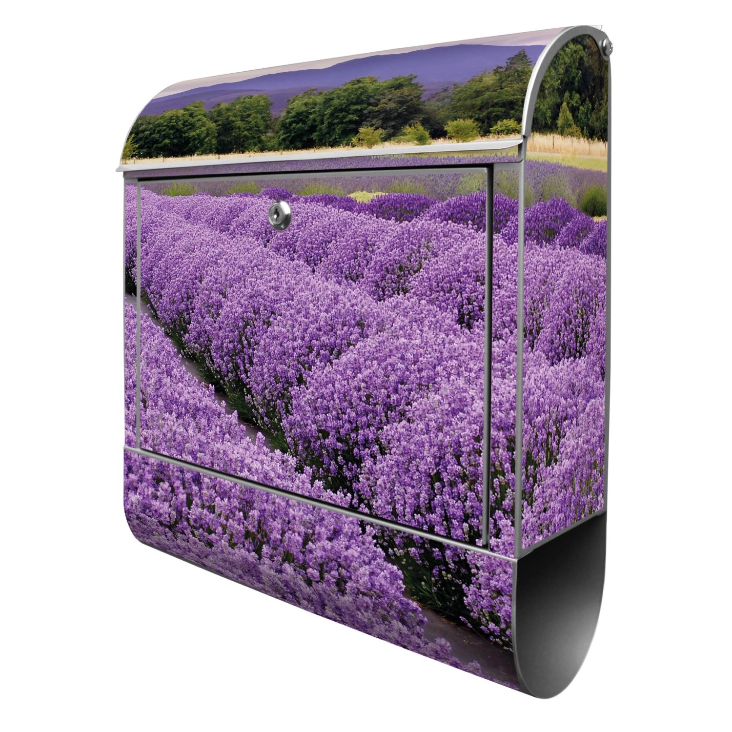 Banjado Design Briefkasten Silber Pulverbeschichtet 39x47x14cm 2 Schlüssel Mit Zeitungsfach Motiv Lavendel 1 Banjado Design Briefkasten Silber Pulverbeschichtet 39x47x14cm 2 Schlüssel Mit Zeitungsfach Motiv Lavendel 1 von Banjado