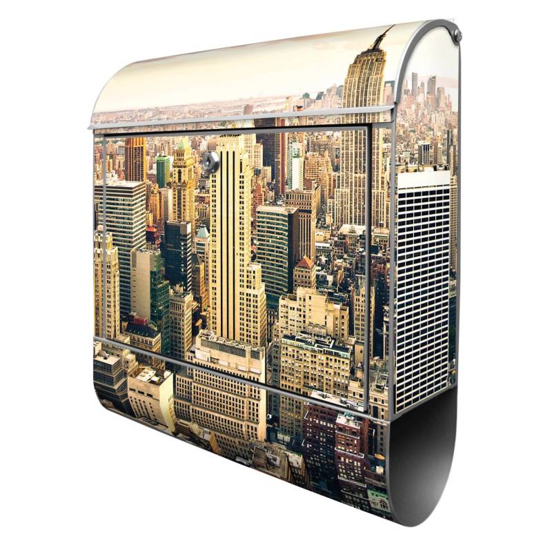 Banjado Design Briefkasten Silber Pulverbeschichtet 39x47x14cm 2 Schlüssel Mit Zeitungsfach Motiv New York City Banjado Design Briefkasten Silber Pulverbeschichtet 39x47x14cm 2 Schlüssel Mit Zeitungsfach Motiv New York City von Banjado