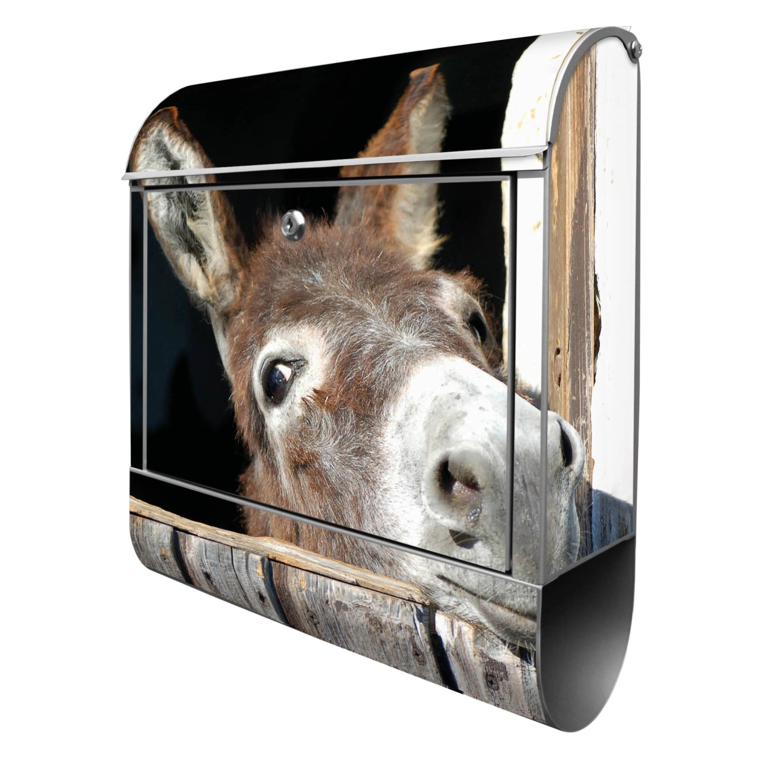 Banjado Design Briefkasten Silber Pulverbeschichtet 39x47x14cm 2 Schlüssel Mit Zeitungsfach Motiv Nicki Banjado Design Briefkasten Silber Pulverbeschichtet 39x47x14cm 2 Schlüssel Mit Zeitungsfach Motiv Nicki von Banjado