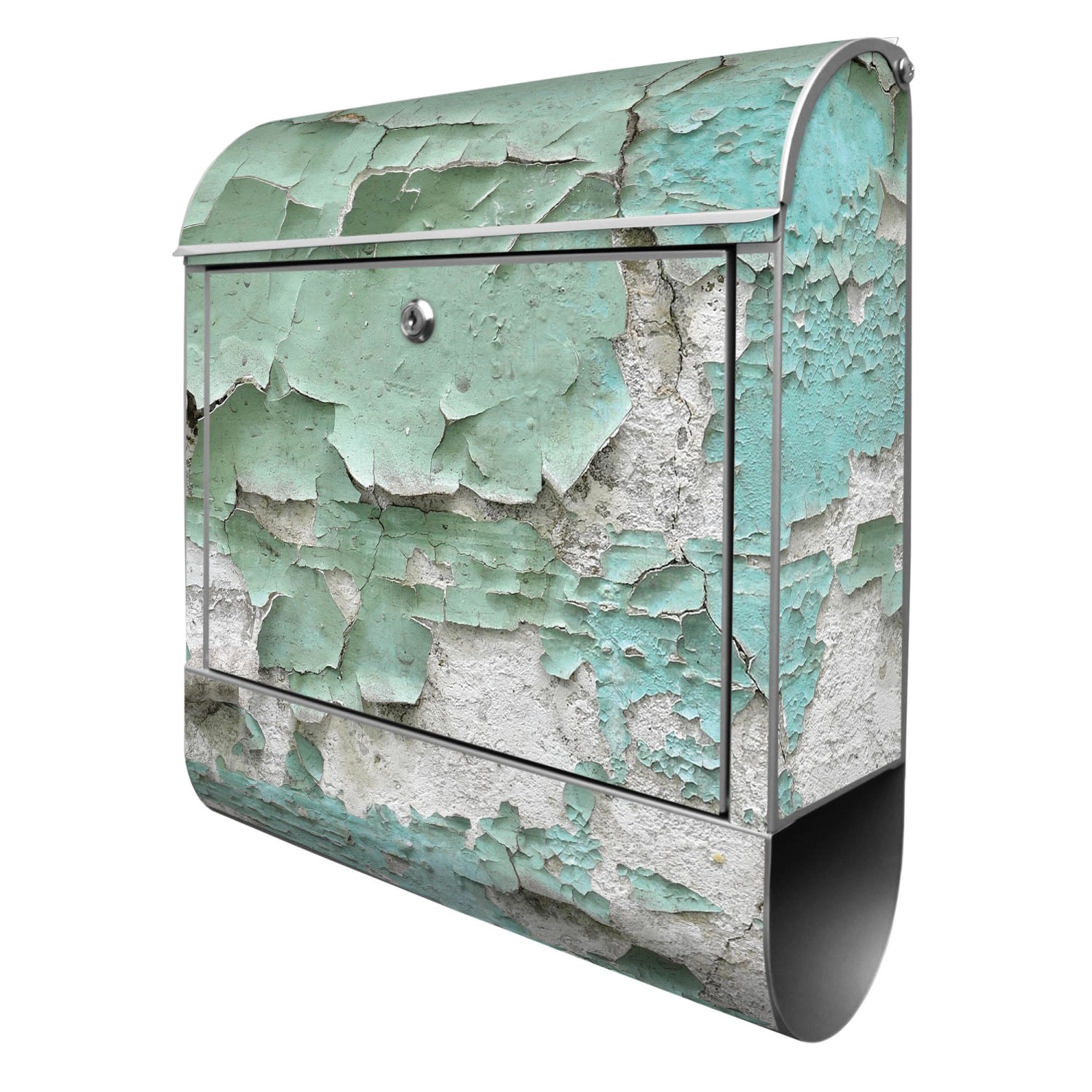 Banjado Design Briefkasten Silber Pulverbeschichtet 39x47x14cm 2 Schlüssel Mit Zeitungsfach Motiv Patina Mint Banjado Design Briefkasten Silber Pulverbeschichtet 39x47x14cm 2 Schlüssel Mit Zeitungsfach Motiv Patina Mint von Banjado