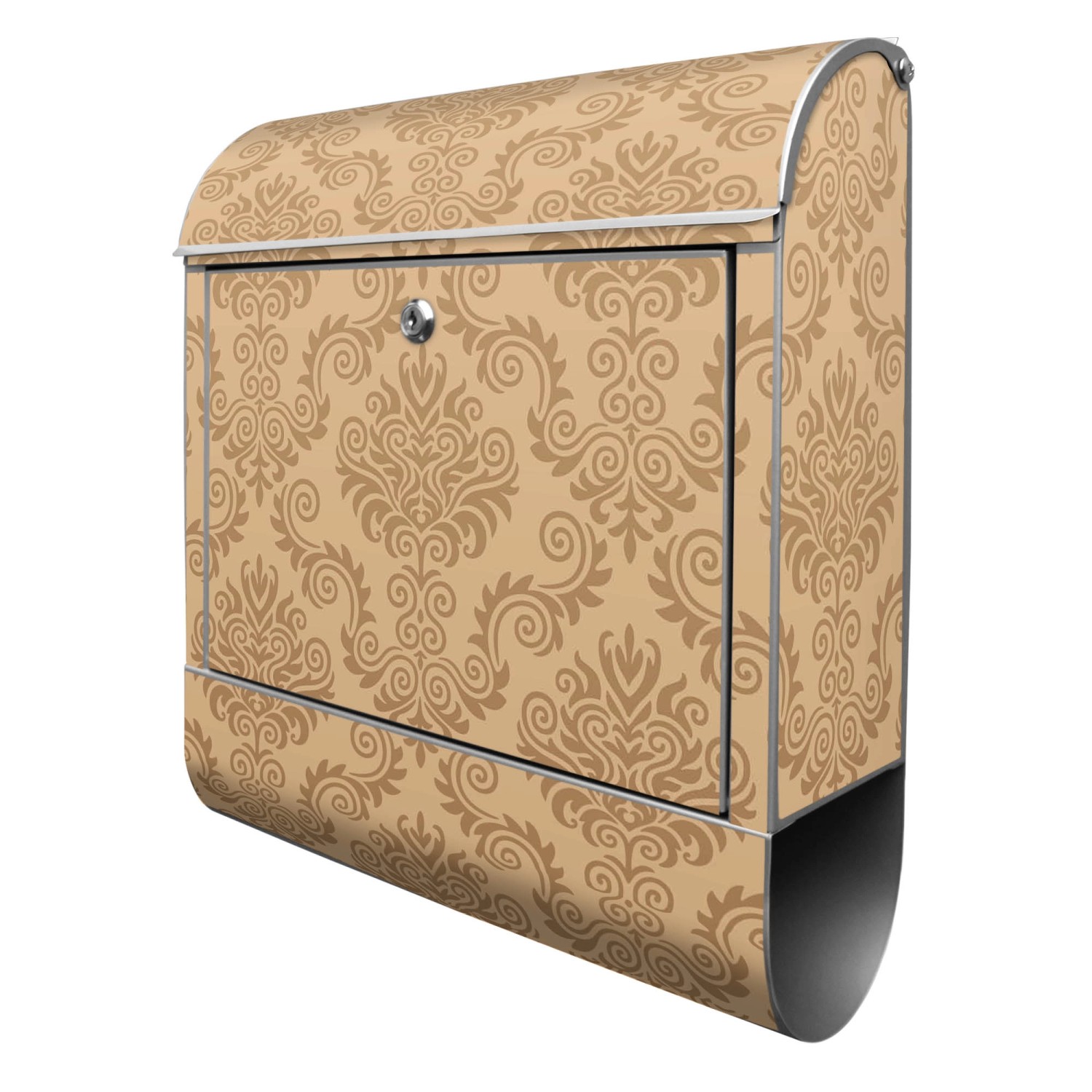 Banjado Design Briefkasten Silber Pulverbeschichtet 39x47x14cm 2 Schlüssel Mit Zeitungsfach Motiv Tapete Beige Banjado Design Briefkasten Silber Pulverbeschichtet 39x47x14cm 2 Schlüssel Mit Zeitungsfach Motiv Tapete Beige von Banjado