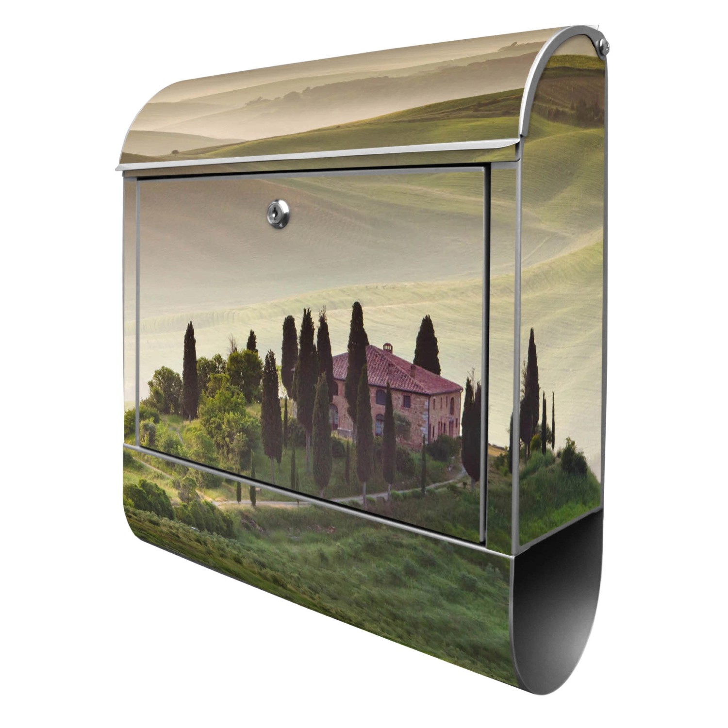 Banjado Design Briefkasten Silber Pulverbeschichtet 39x47x14cm 2 Schlüssel Mit Zeitungsfach Motiv Toscana Banjado Design Briefkasten Silber Pulverbeschichtet 39x47x14cm 2 Schlüssel Mit Zeitungsfach Motiv Toscana von Banjado