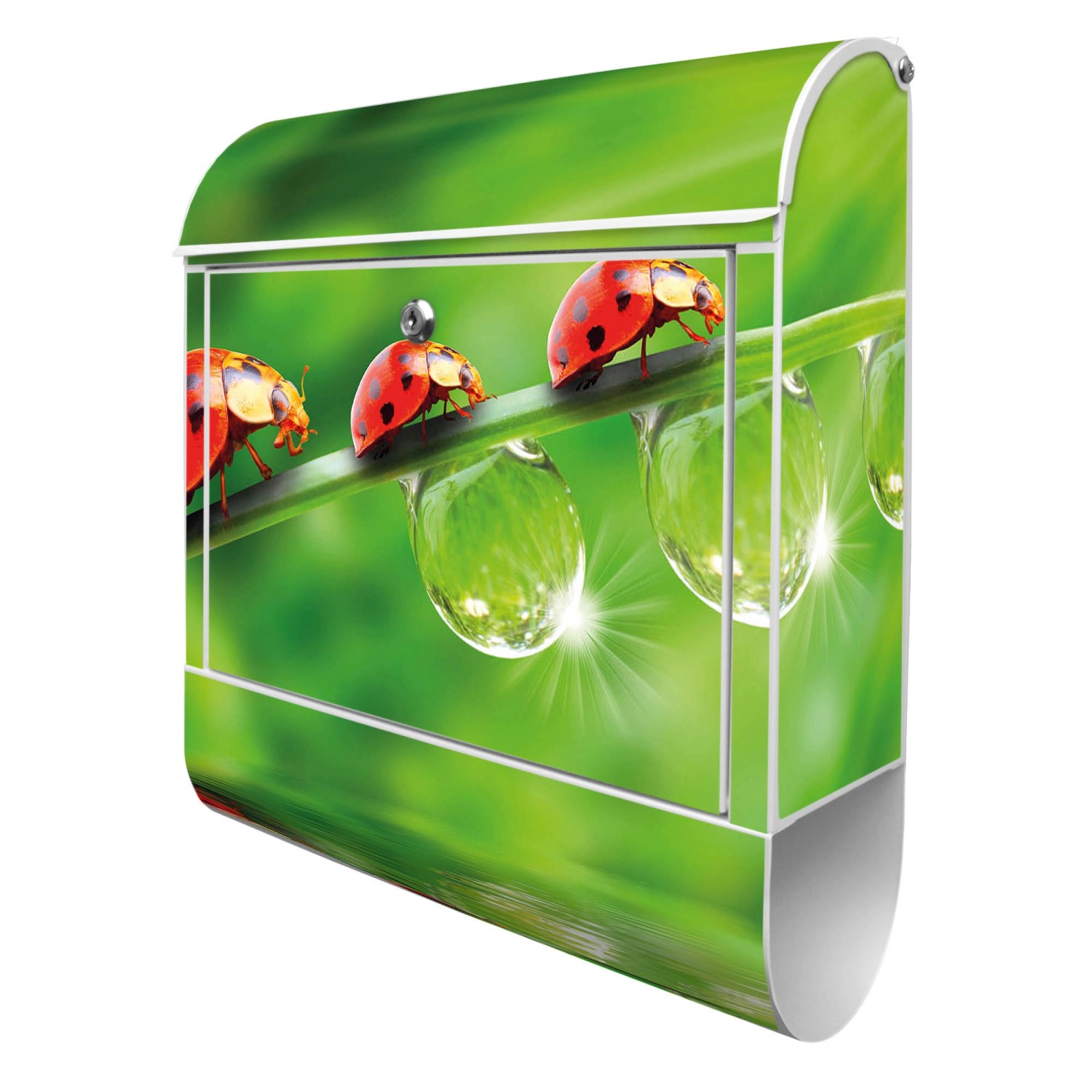 Banjado Design Briefkasten Weiß Pulverbeschichtet, 39x47x14cm, 2 Schlüssel, Mit Zeitungsfach Motiv Für Jeden Einen Banjado Design Briefkasten Weiß Pulverbeschichtet, 39x47x14cm, 2 Schlüssel, Mit Zeitungsfach Motiv Für Jeden Einen von Banjado