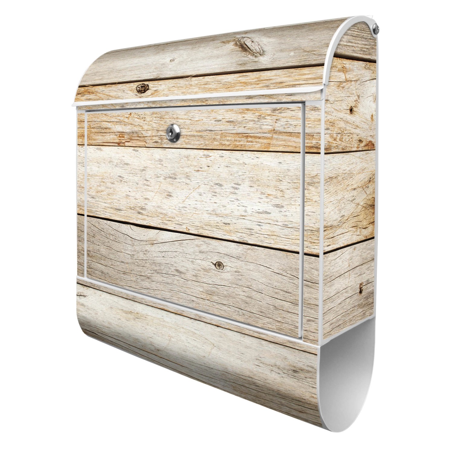 Banjado Design Briefkasten Weiß Pulverbeschichtet, 39x47x14cm, 2 Schlüssel, Mit Zeitungsfach Motiv Graues Holz Banjado Design Briefkasten Weiß Pulverbeschichtet, 39x47x14cm, 2 Schlüssel, Mit Zeitungsfach Motiv Graues Holz von Banjado