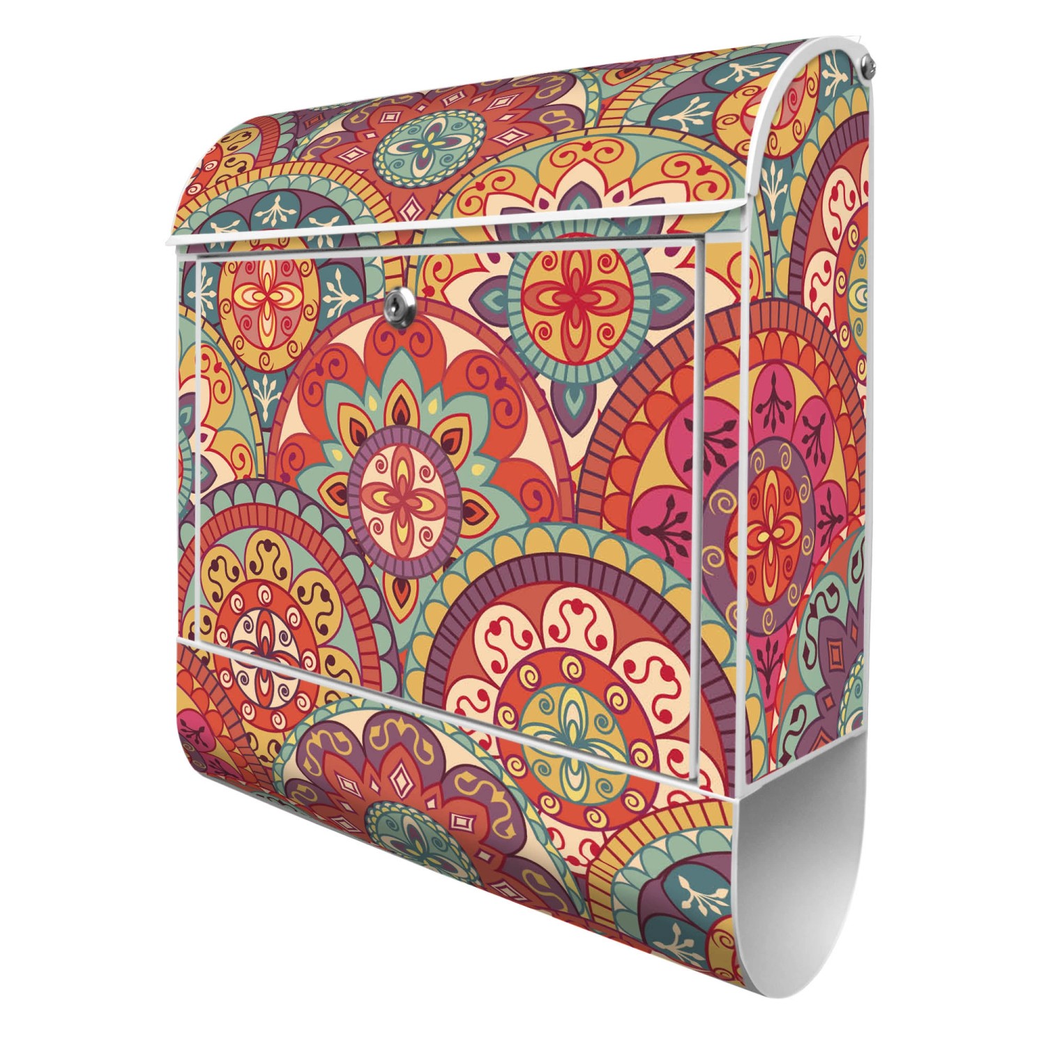 Banjado Design Briefkasten Weiß Pulverbeschichtet, 39x47x14cm, 2 Schlüssel, Mit Zeitungsfach Motiv Rosetten Banjado Design Briefkasten Weiß Pulverbeschichtet, 39x47x14cm, 2 Schlüssel, Mit Zeitungsfach Motiv Rosetten von Banjado