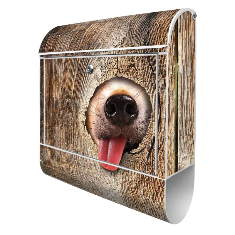 Banjado Design Briefkasten Weiß Pulverbeschichtet, 39x47x14cm, 2 Schlüssel, Mit Zeitungsfach Motiv Rumschnüffeln Banjado Design Briefkasten Weiß Pulverbeschichtet, 39x47x14cm, 2 Schlüssel, Mit Zeitungsfach Motiv Rumschnüffeln von Banjado