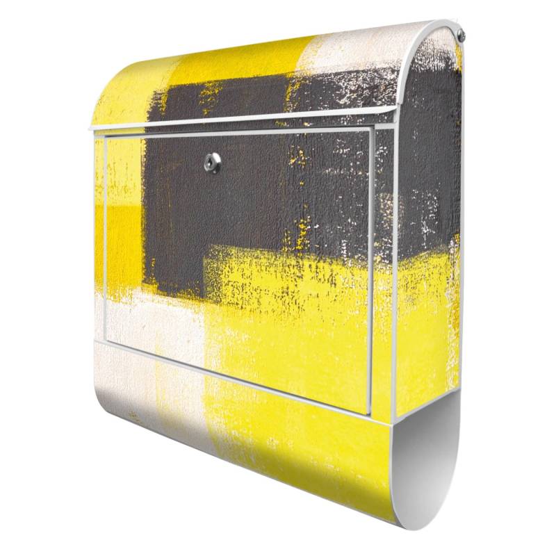 Banjado Design Briefkasten Weiß Pulverbeschichtet 39x47x14cm 2 Schlüssel Mit Zeitungsfach Motiv Abstrakt Gelb Banjado Design Briefkasten Weiß Pulverbeschichtet 39x47x14cm 2 Schlüssel Mit Zeitungsfach Motiv Abstrakt Gelb von Banjado