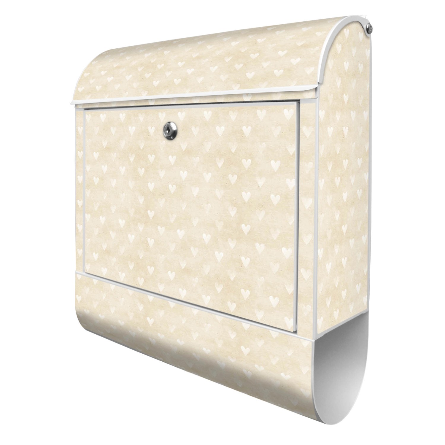 Banjado Design Briefkasten Weiß Pulverbeschichtet 39x47x14cm 2 Schlüssel Mit Zeitungsfach Motiv Beige Herzen Banjado Design Briefkasten Weiß Pulverbeschichtet 39x47x14cm 2 Schlüssel Mit Zeitungsfach Motiv Beige Herzen von Banjado