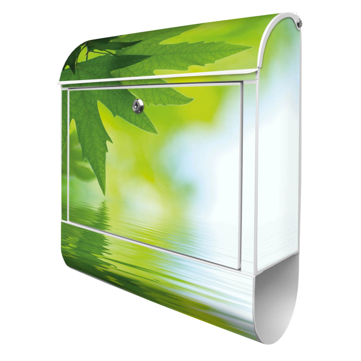 Banjado Design Briefkasten Weiß Pulverbeschichtet 39x47x14cm 2 Schlüssel Mit Zeitungsfach Motiv Blättertraum Banjado Design Briefkasten Weiß Pulverbeschichtet 39x47x14cm 2 Schlüssel Mit Zeitungsfach Motiv Blättertraum von Banjado