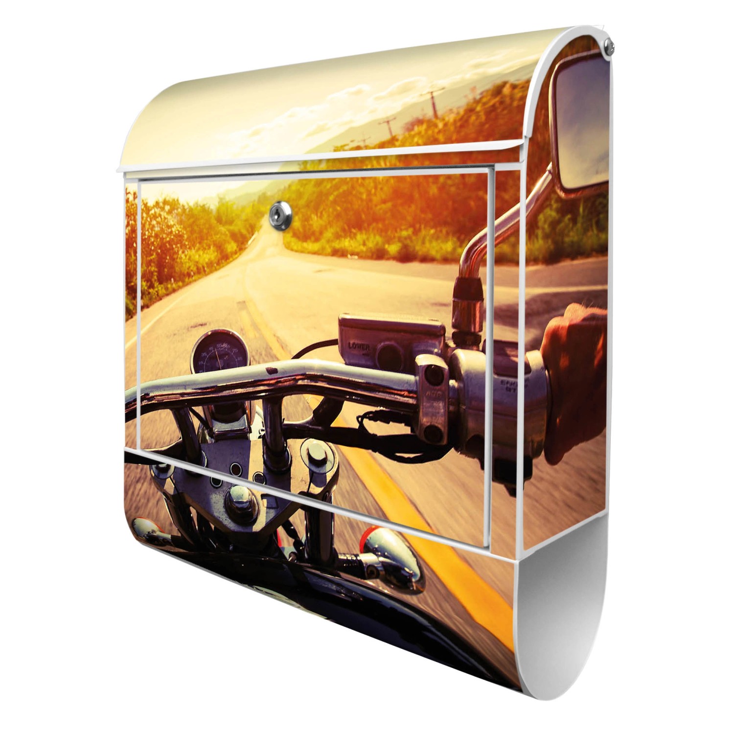 Banjado Design Briefkasten Weiß Pulverbeschichtet 39x47x14cm 2 Schlüssel Mit Zeitungsfach Motiv Easy Rider Banjado Design Briefkasten Weiß Pulverbeschichtet 39x47x14cm 2 Schlüssel Mit Zeitungsfach Motiv Easy Rider von Banjado