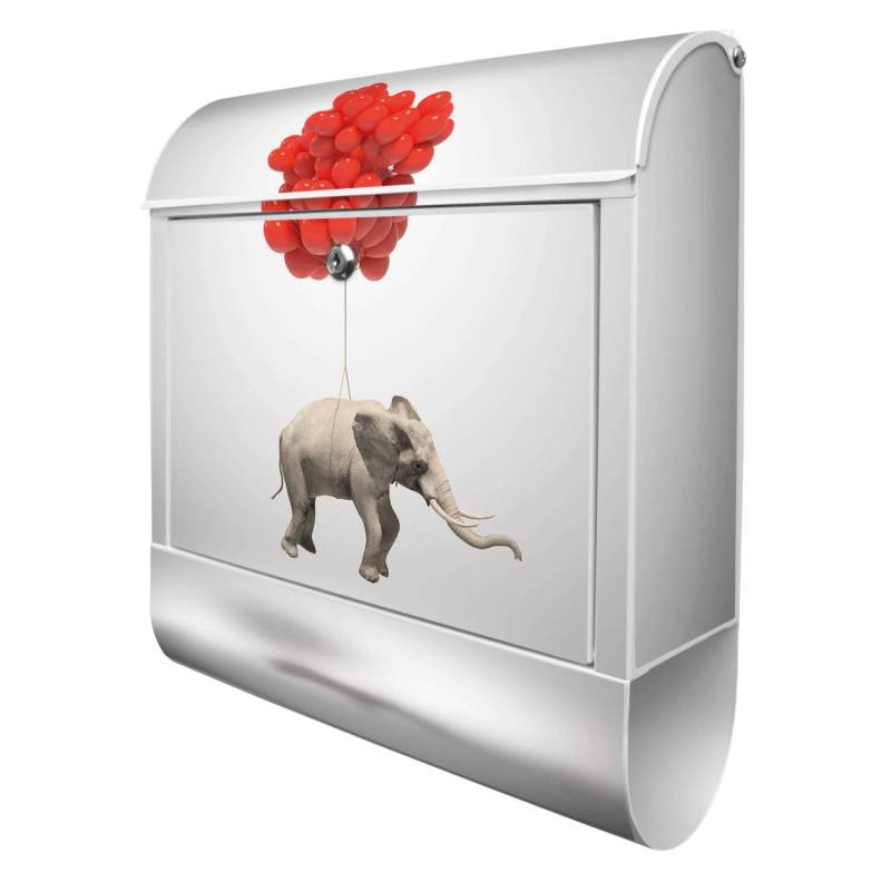Banjado Design Briefkasten Weiß Pulverbeschichtet 39x47x14cm 2 Schlüssel Mit Zeitungsfach Motiv Fliegender Elefant Banjado Design Briefkasten Weiß Pulverbeschichtet 39x47x14cm 2 Schlüssel Mit Zeitungsfach Motiv Fliegender Elefant von Banjado