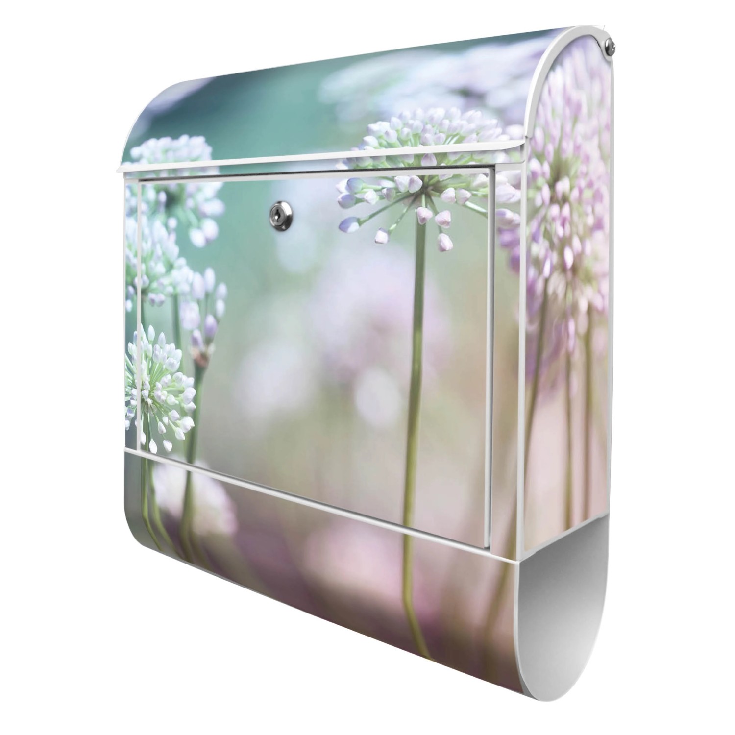 Banjado Design Briefkasten Weiß Pulverbeschichtet 39x47x14cm 2 Schlüssel Mit Zeitungsfach Motiv Lauchblüte Banjado Design Briefkasten Weiß Pulverbeschichtet 39x47x14cm 2 Schlüssel Mit Zeitungsfach Motiv Lauchblüte von Banjado