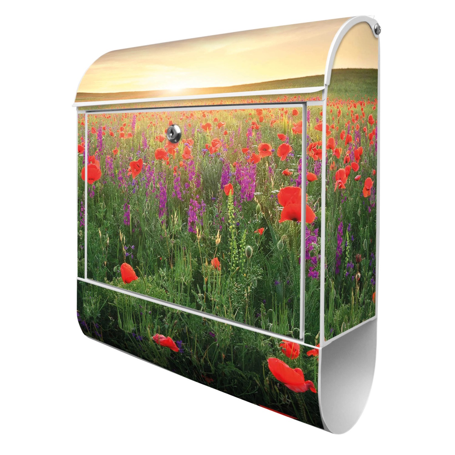 Banjado Design Briefkasten Weiß Pulverbeschichtet 39x47x14cm 2 Schlüssel Mit Zeitungsfach Motiv Sommerfeld Banjado Design Briefkasten Weiß Pulverbeschichtet 39x47x14cm 2 Schlüssel Mit Zeitungsfach Motiv Sommerfeld von Banjado