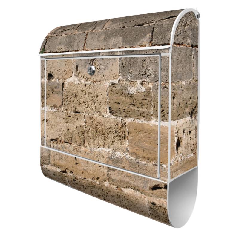 Banjado Design Briefkasten Weiß Pulverbeschichtet 39x47x14cm 2 Schlüssel Mit Zeitungsfach Motiv Steinwand Antik Banjado Design Briefkasten Weiß Pulverbeschichtet 39x47x14cm 2 Schlüssel Mit Zeitungsfach Motiv Steinwand Antik von Banjado