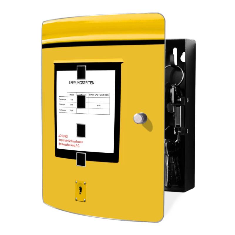 Banjado Design Schlüsselkasten Aus Edelstahl Für 10 Schlüssel 24x21,5x7cm Mit Magnetverschluss Motiv Briefkasten Gelb Banjado Design Schlüsselkasten Aus Edelstahl Für 10 Schlüssel 24x21,5x7cm Mit Magnetverschluss Motiv Briefkasten Gelb von Banjado