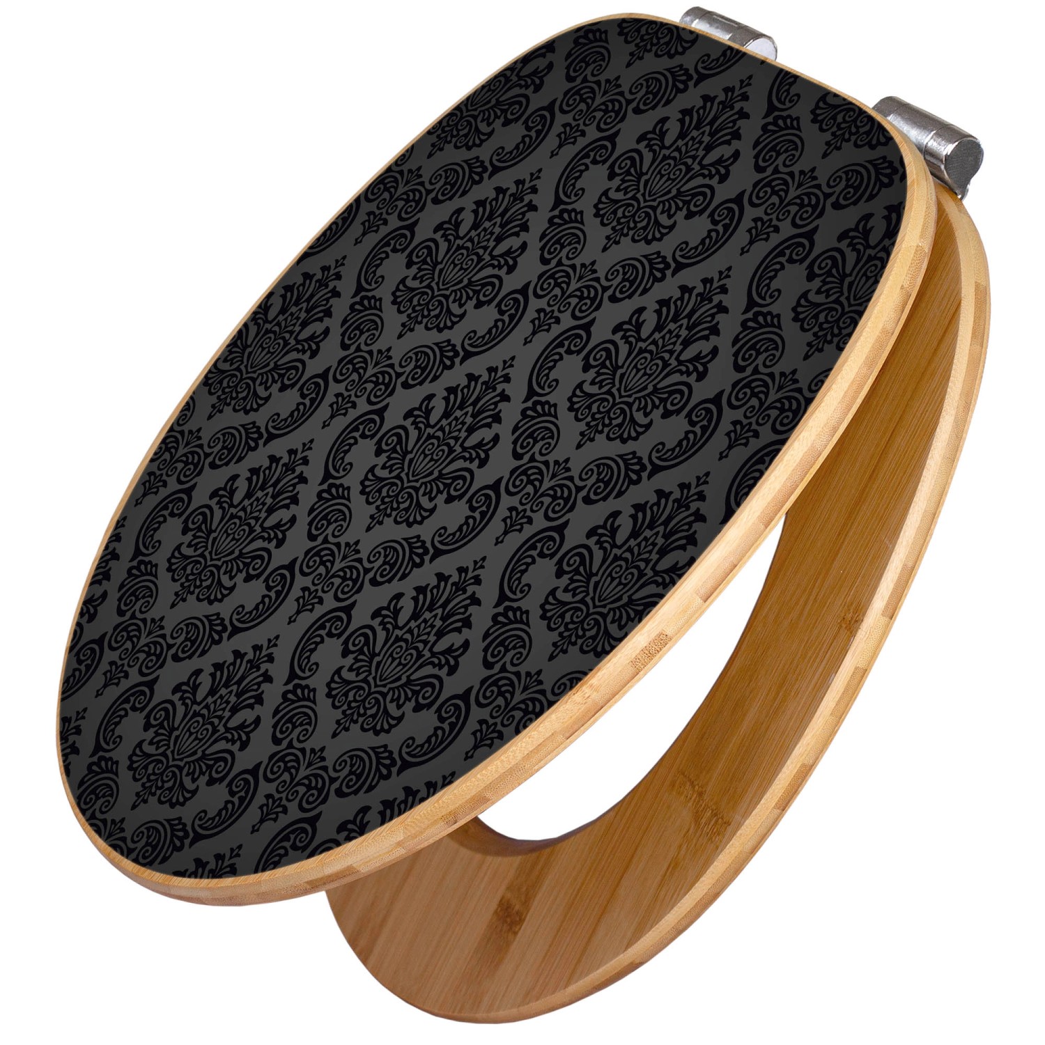 Banjado Design WC Sitz Bambus Holz Toilettendeckel Mit Absenkautomatik Klodeckel WC-Sitz Soft Close Mit Motiv Black Deluxe Banjado Design WC Sitz Bambus Holz Toilettendeckel Mit Absenkautomatik Klodeckel WC-Sitz Soft Close Mit Motiv Black Deluxe von Banjado