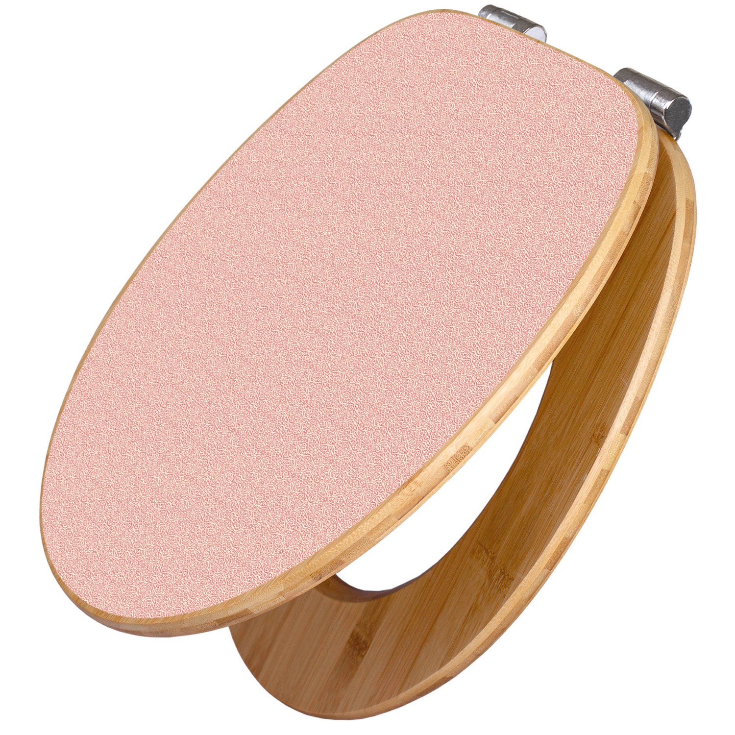 Banjado Design WC Sitz Bambus Holz Toilettendeckel Mit Absenkautomatik Klodeckel WC-Sitz Soft Close Mit Motiv Rosa Arabesque Banjado Design WC Sitz Bambus Holz Toilettendeckel Mit Absenkautomatik Klodeckel WC-Sitz Soft Close Mit Motiv Rosa Arabesque von Banjado