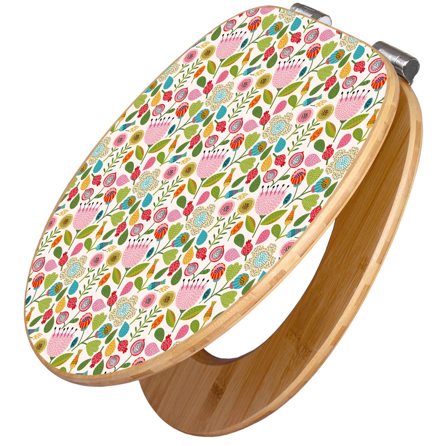 Banjado Design WC Sitz Bambus Holz Toilettendeckel Mit Absenkautomatik Klodeckel WC-Sitz Soft Close Mit Motiv Rosa Kelch Hell Banjado Design WC Sitz Bambus Holz Toilettendeckel Mit Absenkautomatik Klodeckel WC-Sitz Soft Close Mit Motiv Rosa Kelch Hell von Banjado