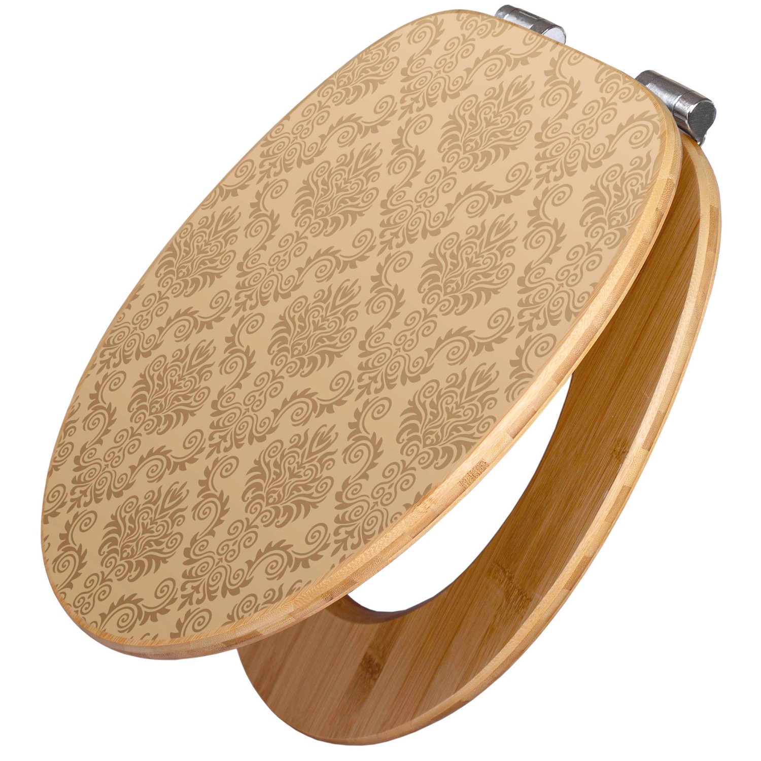 Banjado Design WC Sitz Bambus Holz Toilettendeckel Mit Absenkautomatik Klodeckel WC-Sitz Soft Close Mit Motiv Tapete Beige Banjado Design WC Sitz Bambus Holz Toilettendeckel Mit Absenkautomatik Klodeckel WC-Sitz Soft Close Mit Motiv Tapete Beige von Banjado