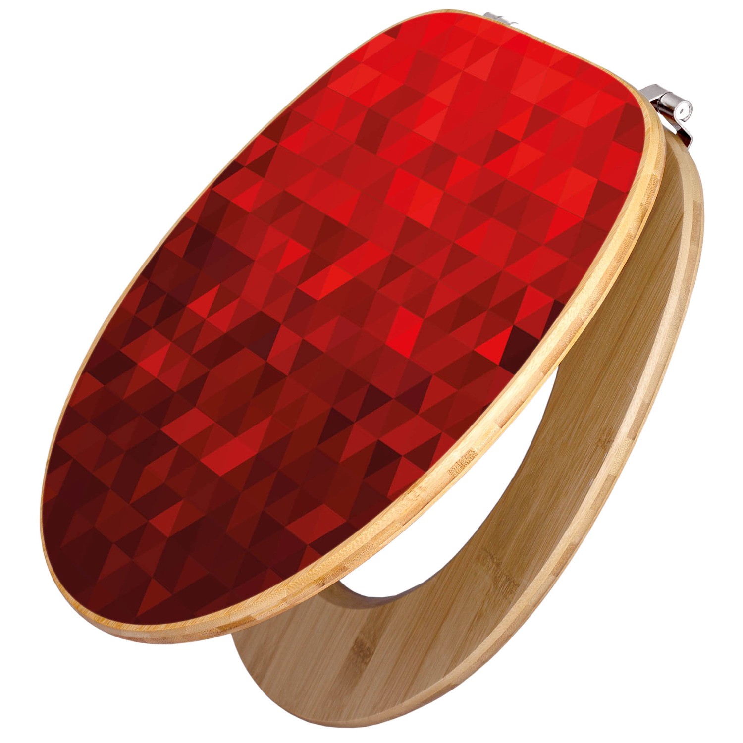 Banjado Design WC Sitz Bambus Toilettendeckel Toilettensitz Bambus Holz Klodeckel WC-Sitz Universal Scharnieren Motiv Dreiecke Rot Banjado Design WC Sitz Bambus Toilettendeckel Toilettensitz Bambus Holz Klodeckel WC-Sitz Universal Scharnieren Motiv Dreiecke Rot von Banjado