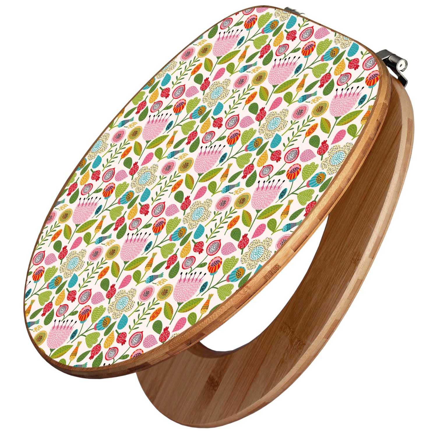 Banjado Design WC Sitz Bambus Toilettendeckel Toilettensitz Bambus Holz Klodeckel WC-Sitz Universal Scharnieren Motiv Rosa Kelch Hell Banjado Design WC Sitz Bambus Toilettendeckel Toilettensitz Bambus Holz Klodeckel WC-Sitz Universal Scharnieren Motiv Rosa Kelch Hell von Banjado
