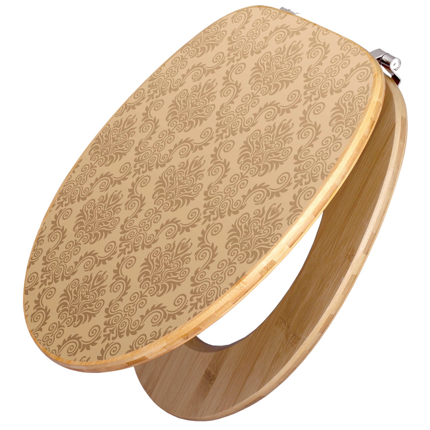 Banjado Design WC Sitz Bambus Toilettendeckel Toilettensitz Bambus Holz Klodeckel WC-Sitz Universal Scharnieren Motiv Tapete Beige Banjado Design WC Sitz Bambus Toilettendeckel Toilettensitz Bambus Holz Klodeckel WC-Sitz Universal Scharnieren Motiv Tapete Beige von Banjado