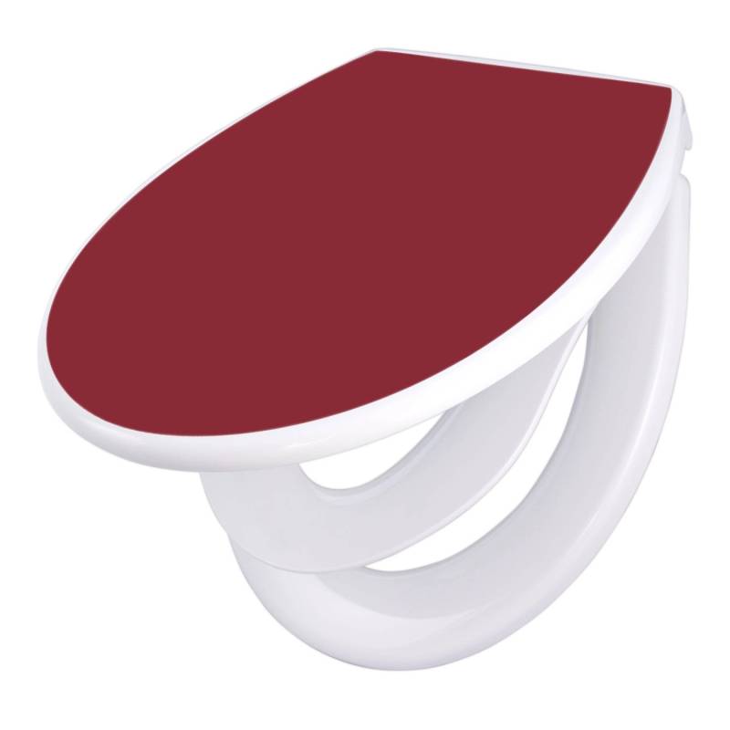 Banjado Familien WC Sitz Mit Absenkautomatik Universeller Klodeckel Mit Kindersitz Hochwertiges Polypropylen Mit Motiv Burgund von Banjado