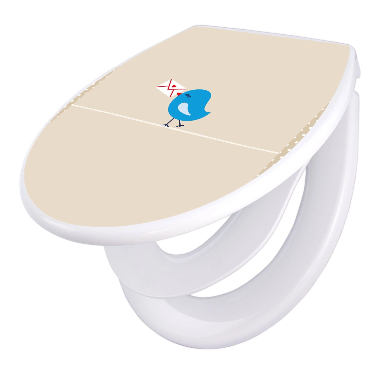 Banjado Familien WC Sitz Mit Absenkautomatik Universeller Klodeckel Mit Kindersitz Hochwertiges Polypropylen Mit Motiv Liebesbrief Banjado Familien WC Sitz Mit Absenkautomatik Universeller Klodeckel Mit Kindersitz Hochwertiges Polypropylen Mit Motiv Liebesbrief von Banjado