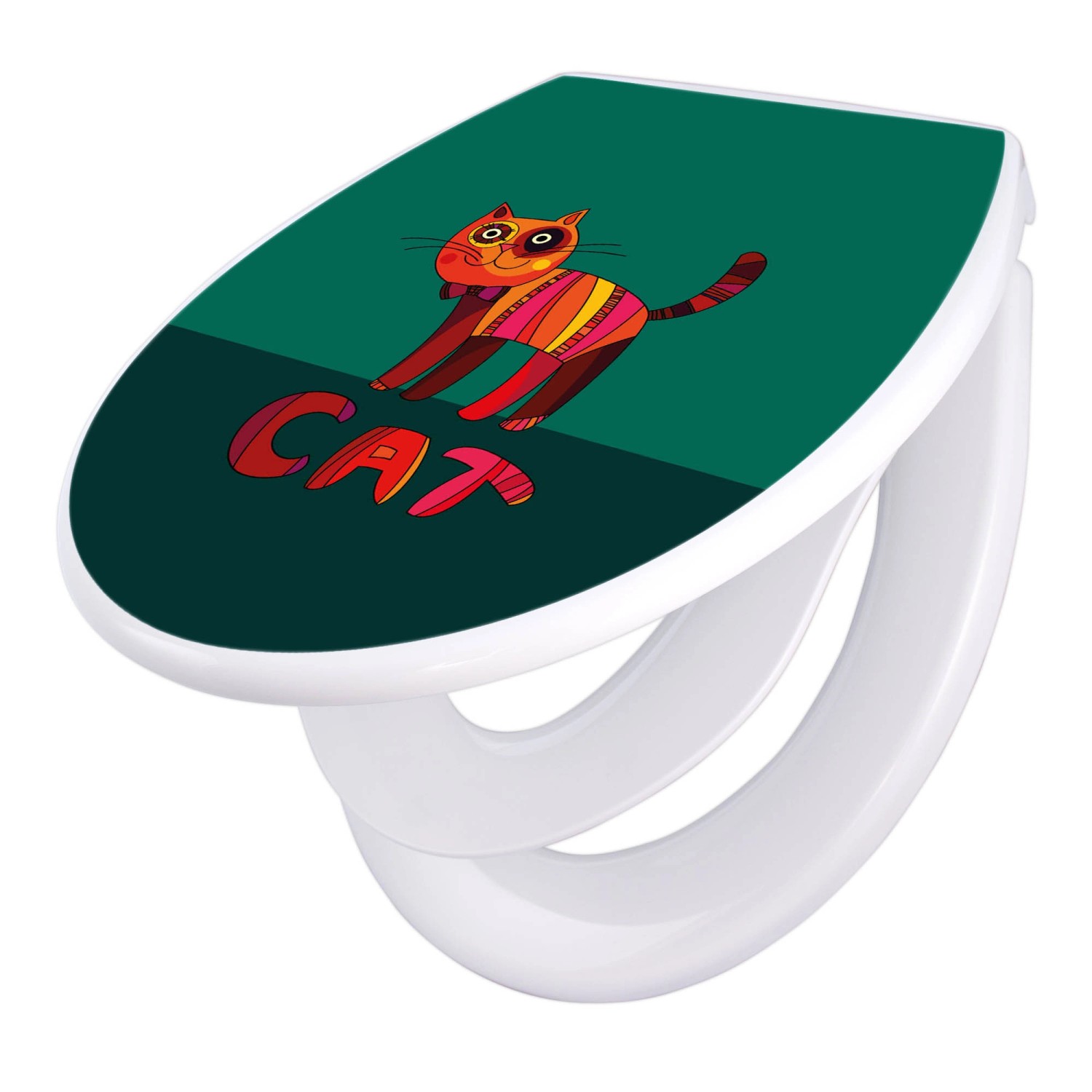 Banjado Familien WC Sitz Mit Absenkautomatik Universeller Klodeckel Mit Kindersitz Hochwertiges Polypropylen Mit Motiv Orange Katze Banjado Familien WC Sitz Mit Absenkautomatik Universeller Klodeckel Mit Kindersitz Hochwertiges Polypropylen Mit Motiv Orange Katze von Banjado