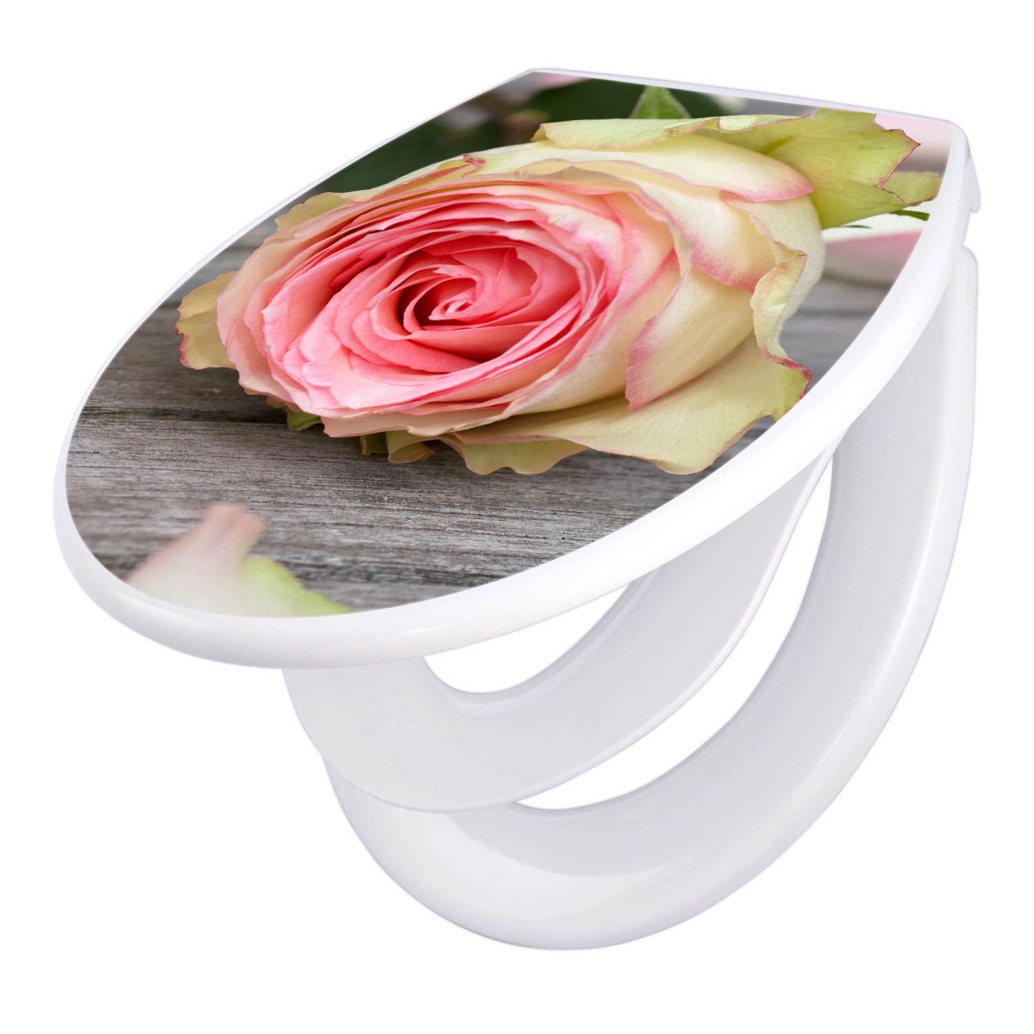 Banjado Familien WC Sitz Mit Absenkautomatik Universeller Klodeckel Mit Kindersitz Hochwertiges Polypropylen Mit Motiv Rosa Rose Banjado Familien WC Sitz Mit Absenkautomatik Universeller Klodeckel Mit Kindersitz Hochwertiges Polypropylen Mit Motiv Rosa Rose von Banjado