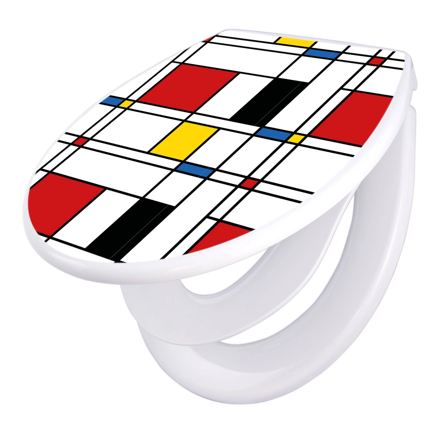 Banjado Familien WC Sitz Mit Absenkautomatik Universeller Klodeckel Mit Kindersitz Hochwertiges Polypropylen Mit Motiv Rot Gelb Blau Banjado Familien WC Sitz Mit Absenkautomatik Universeller Klodeckel Mit Kindersitz Hochwertiges Polypropylen Mit Motiv Rot Gelb Blau von Banjado
