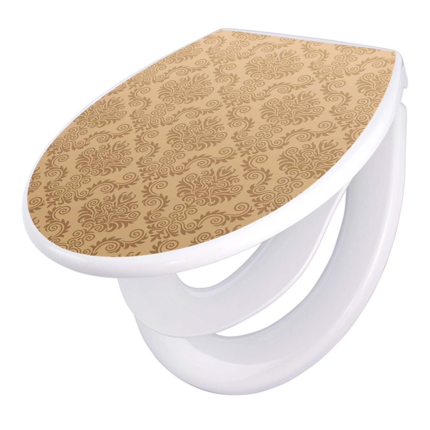 Banjado Familien WC Sitz Mit Absenkautomatik Universeller Klodeckel Mit Kindersitz Hochwertiges Polypropylen Mit Motiv Tapete Beige Banjado Familien WC Sitz Mit Absenkautomatik Universeller Klodeckel Mit Kindersitz Hochwertiges Polypropylen Mit Motiv Tapete Beige von Banjado