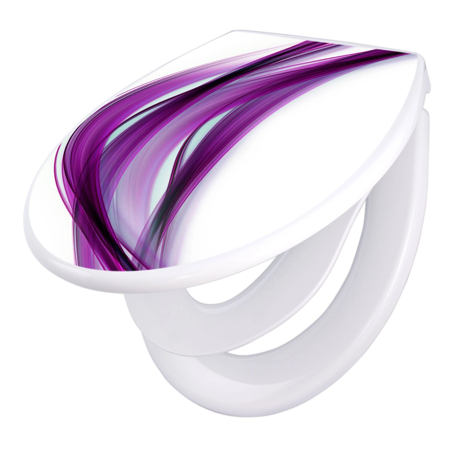 Banjado Familien WC Sitz Mit Absenkautomatik Universeller Klodeckel Mit Kindersitz Hochwertiges Polypropylen Mit Motiv Violet Element Banjado Familien WC Sitz Mit Absenkautomatik Universeller Klodeckel Mit Kindersitz Hochwertiges Polypropylen Mit Motiv Violet Element von Banjado