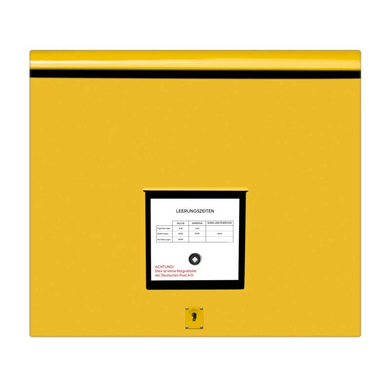 Banjado Herdabdeckplatte Glas 1 Teilig 60x52CM Schneidebrett Herdabdeckung Mit Motiv Briefkasten Gelb von Banjado