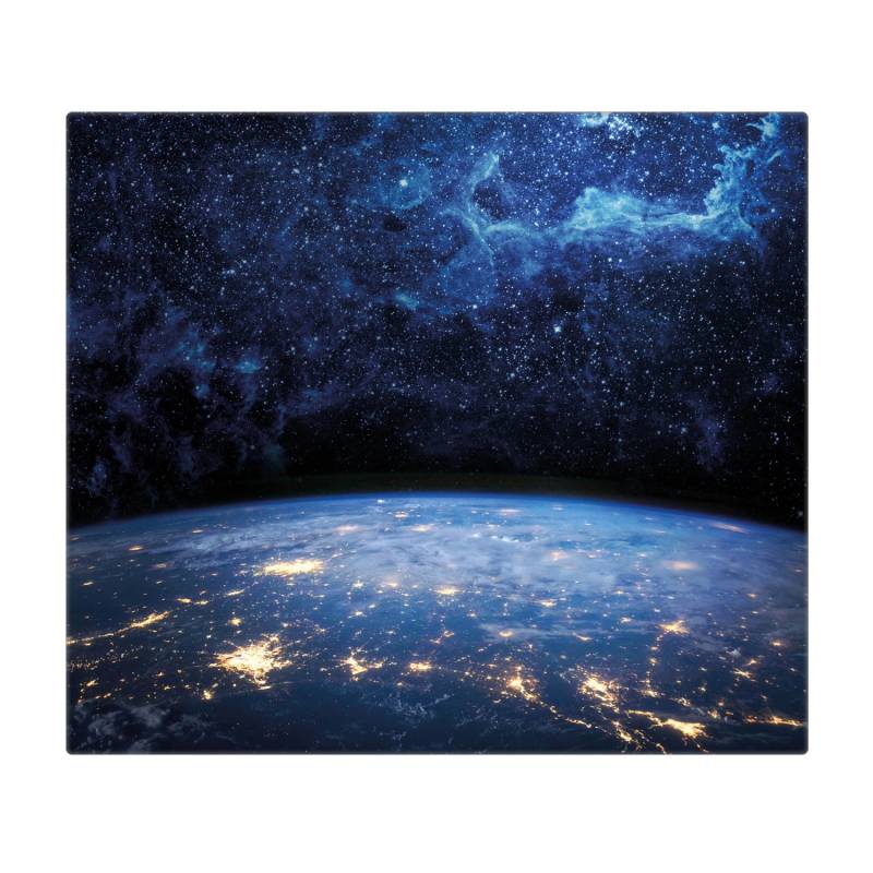 Banjado Herdabdeckplatte Glas 1 Teilig 60x52CM Schneidebrett Herdabdeckung Mit Motiv Galaxie von Banjado