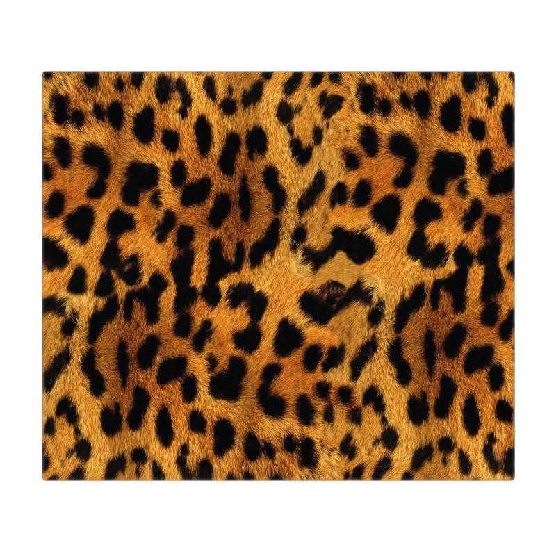 Banjado Herdabdeckplatte Glas 1 Teilig 60x52CM Schneidebrett Herdabdeckung Mit Motiv Leopard von Banjado