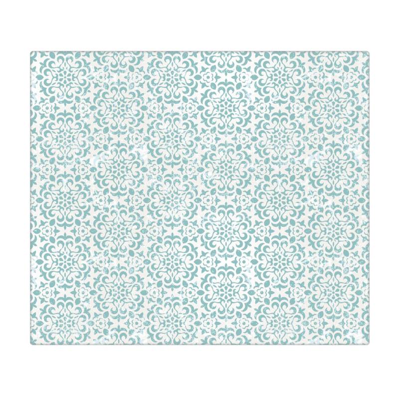 Banjado Herdabdeckplatte Glas 1 Teilig 60x52CM Schneidebrett Herdabdeckung Mit Motiv Muster Getupft Blau von Banjado